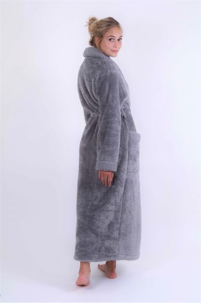 ALTA dlouhý unisex župan se šálovým límcem, Šedá, vel. S, galerie